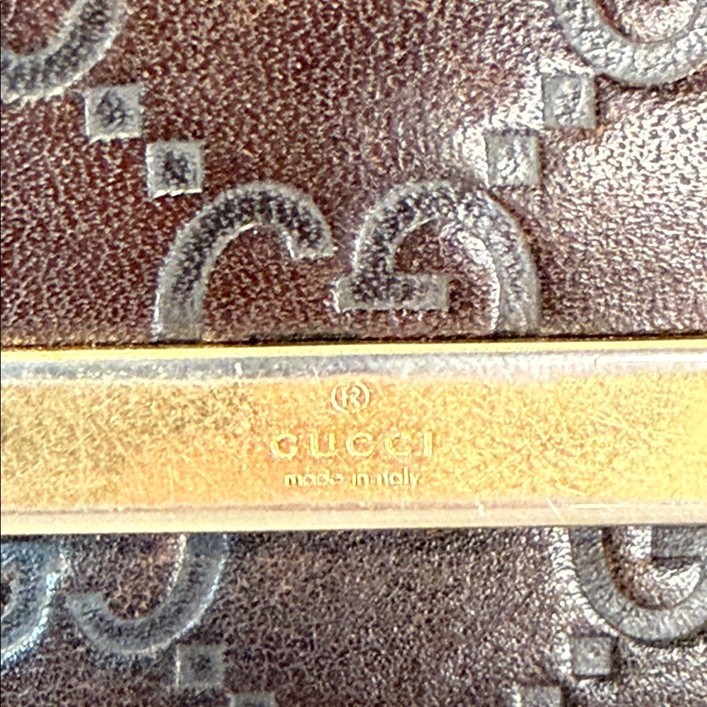 Gucci GG Embossed Leather Bifold Wallet Brown Vintage - Picture 5 of 11